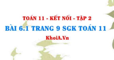 Bài 6.1 trang 9 Toán 11 Kết nối tri thức Tập 2